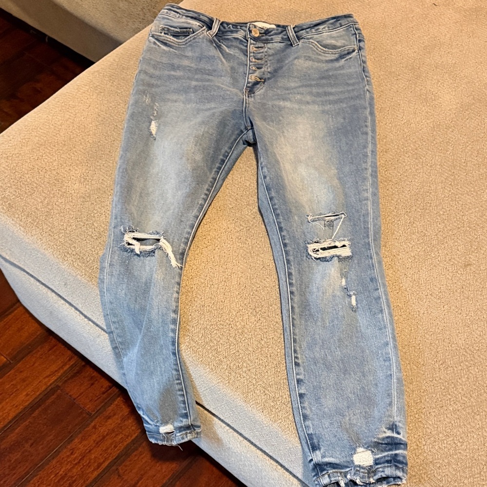 Classic Light Blue Straight Leg Jeans